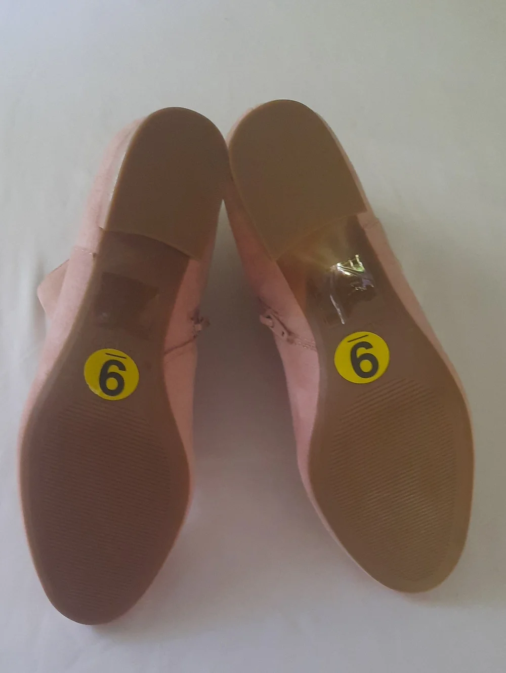 Women's Blush Pink Ankle Boots With Gold Heel